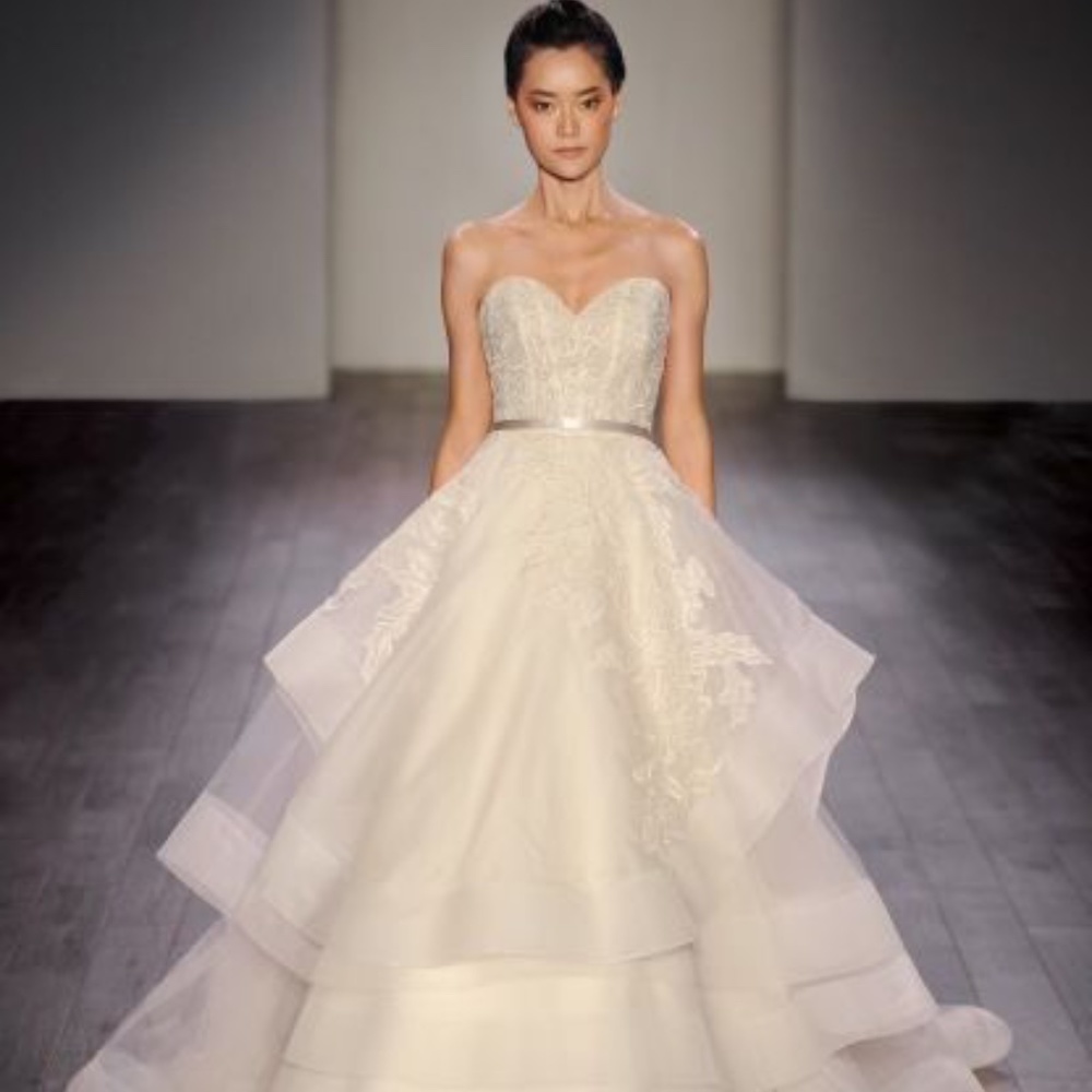 Lazaro Ivory Organza Spring 2016 - Style 3601